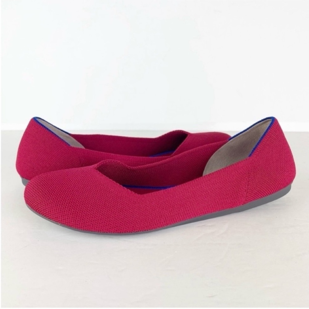 Rothy’s Scooter Red Round Toe Slip On Flats Loafers